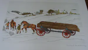 Vincent Haddelsey - Kleurenlitho THE WORKHORSES Handgesigneerd kopen? Bied vanaf 69!
