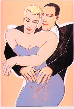 Leon Janssen - Houtsnede, Het naderen verkocht voor € 40!