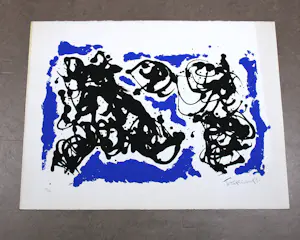 Theo Wolvecamp - Compositie in blauw en zwart kopen? Bied vanaf 150!