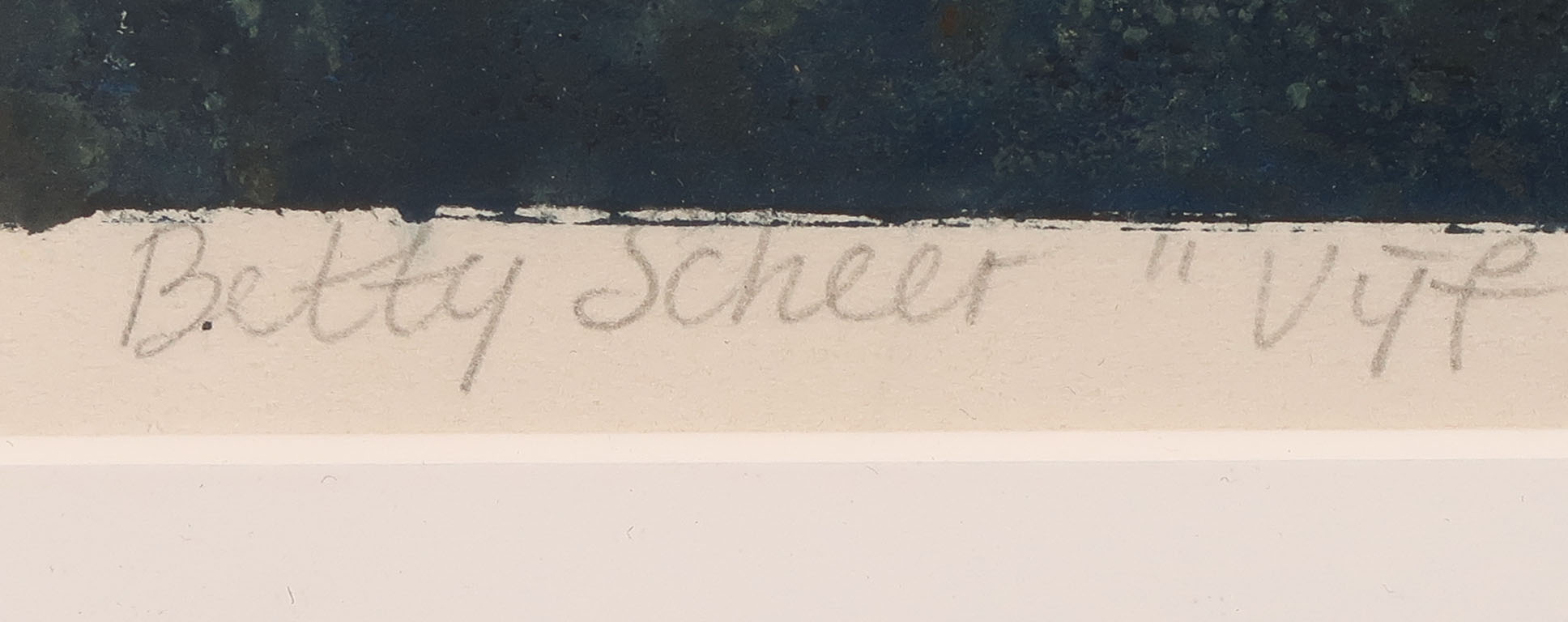 Betty Scheer - Linosnede, Vijf peren - Ingelijst kopen? Bied vanaf 40!