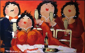 Theo Broeren - Acryl op doek, Wijnen, wijnen! (Zeer groot) kopen? Bied vanaf 100!