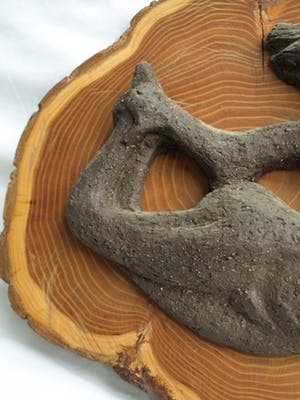 Klaas Pijlman - Liggend naakt – Chamotte / Aardewerk op hout – ca 1979 kopen? Bied vanaf 50!