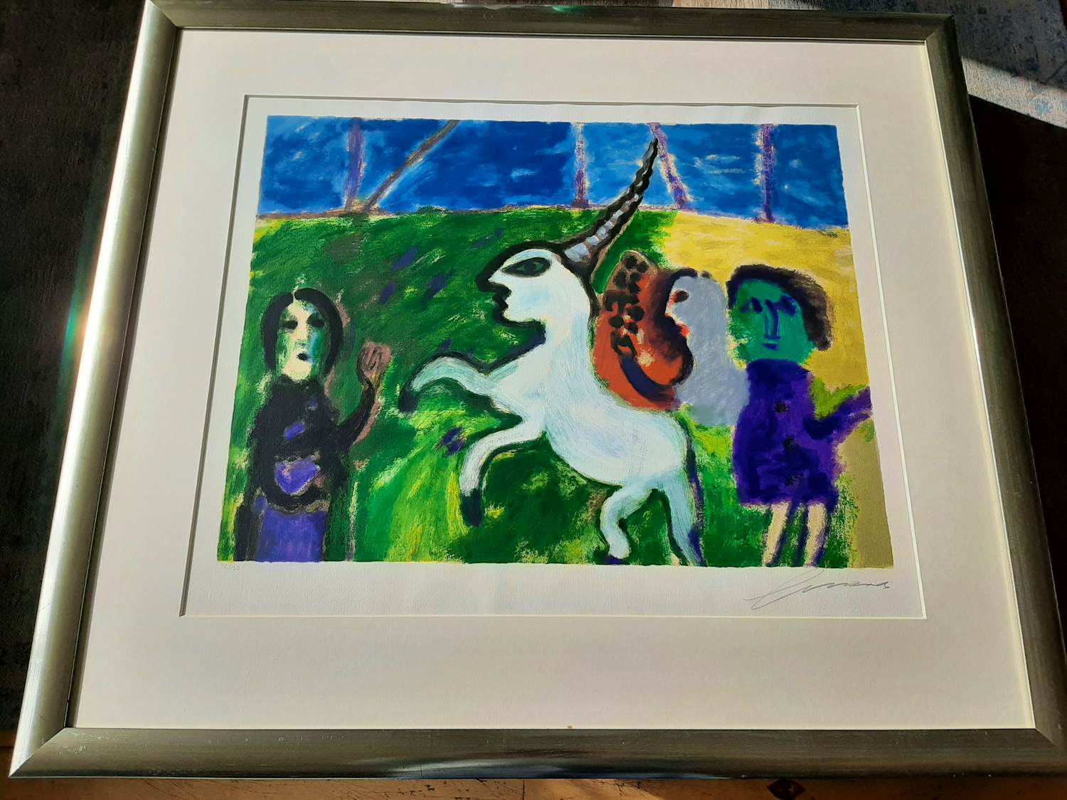 Eugène Brands - Zeefdruk. Eenhoorn kopen? Bied vanaf 250!