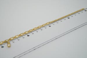 1218 - Fraai gouden (14 kt) & diamanten (2.00ct) hartjes-model "Foxtail" collier kopen? Bied vanaf 760!