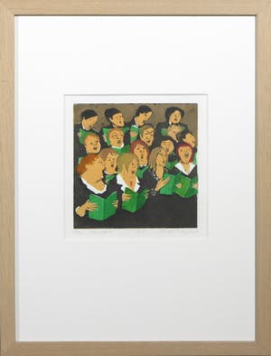 Willy Belinfante - Aquatint, Cantate - Ingelijst kopen? Bied vanaf 35!