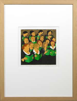 Willy Belinfante - Aquatint, Cantate - Ingelijst verkocht voor € 35!