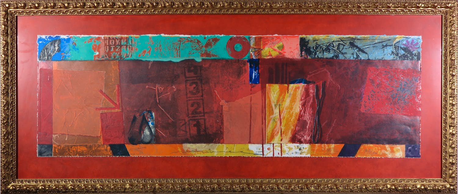 Jos Verwiel - Zeefdruk op stevig papier, Four Strokes - Ingelijst kopen? Bied vanaf 50!