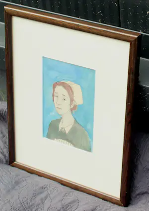 Harm Kamerlingh Onnes - Ingelijste aquarel: Portret van een zuster - 1966 kopen? Bied vanaf 299!