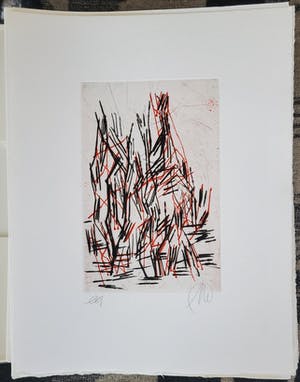 Markus Lüpertz - Ohne Titel, Radierung in zwei Farben, signiert und e.a. bezeichnet kopen? Bied vanaf 1!