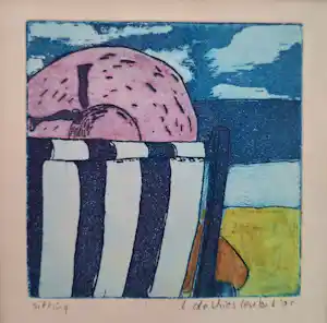 Buy Louise de Vries Lentsch - 'Sitting', ingelijst? Bid from 35!
