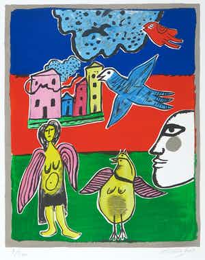 Corneille - Zeefdruk, Iza III verkocht voor € 1!