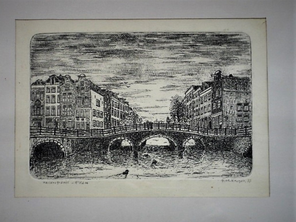 Niet of onleesbaar gesigneerd - Amsterdam Keizersgracht 1977 kopen? Bied vanaf 1!