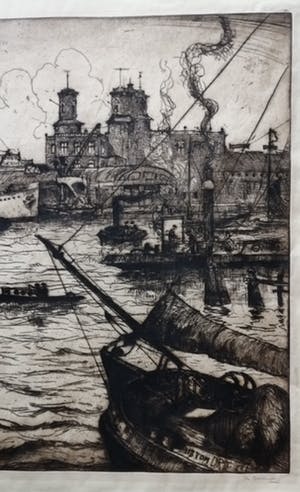 Jan Poortenaar - Haven Amsterdam met KNSM-gebouw kopen? Bied vanaf 125!