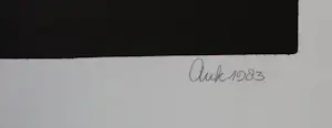 Auk de Boer - linosnede - 1983 kopen? Bied vanaf 75!