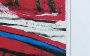 Corneille - Litho, Blauwe Deur Gele Kat - Ingelijst kopen? Bied vanaf 300!