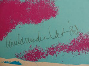 Henk van der Vet - Zeefdruk. Titel, "Swissair + Fokker". kopen? Bied vanaf 35!