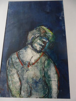 Paul Elshout - Gouache . Titel. Cleo II kopen? Bied vanaf 40!