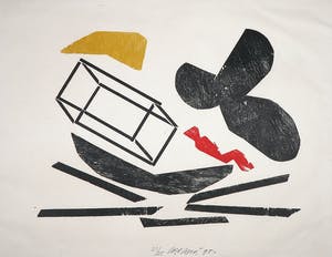 Carel Visser - Houtdruk, Zonder titel (Groot) kopen? Bied vanaf 120!