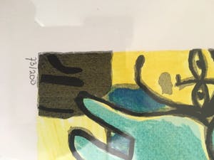 Corneille - kleurenlitho zonder titel (vrouw, vogel, kat) kopen? Bied vanaf 220!