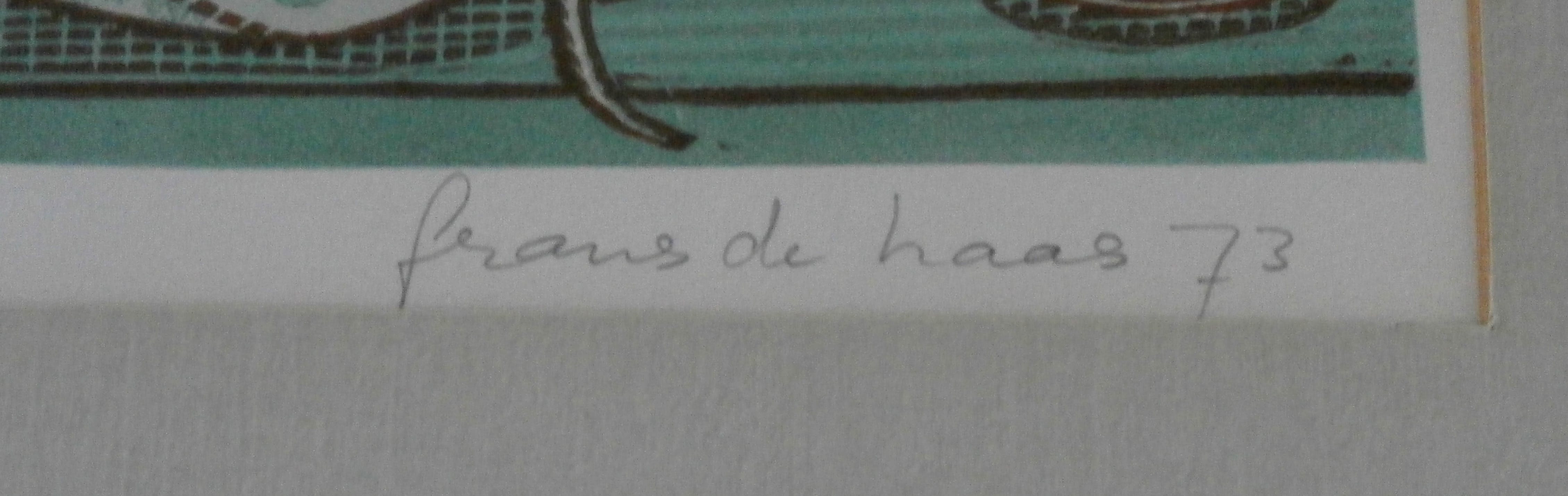 Frans de Haas - ingelijste litho - 1973 kopen? Bied vanaf 35!