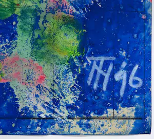 Theo Niermeijer - Gemengde techniek op papier, Abstracte compositie kopen? Bied vanaf 1!