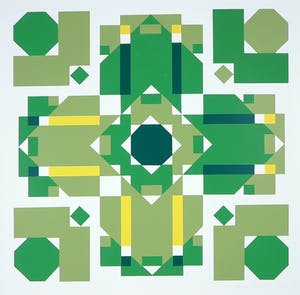 Ursula Pless - Zeefdruk, Z.t. Abstract Compositie kopen? Bied vanaf 1!