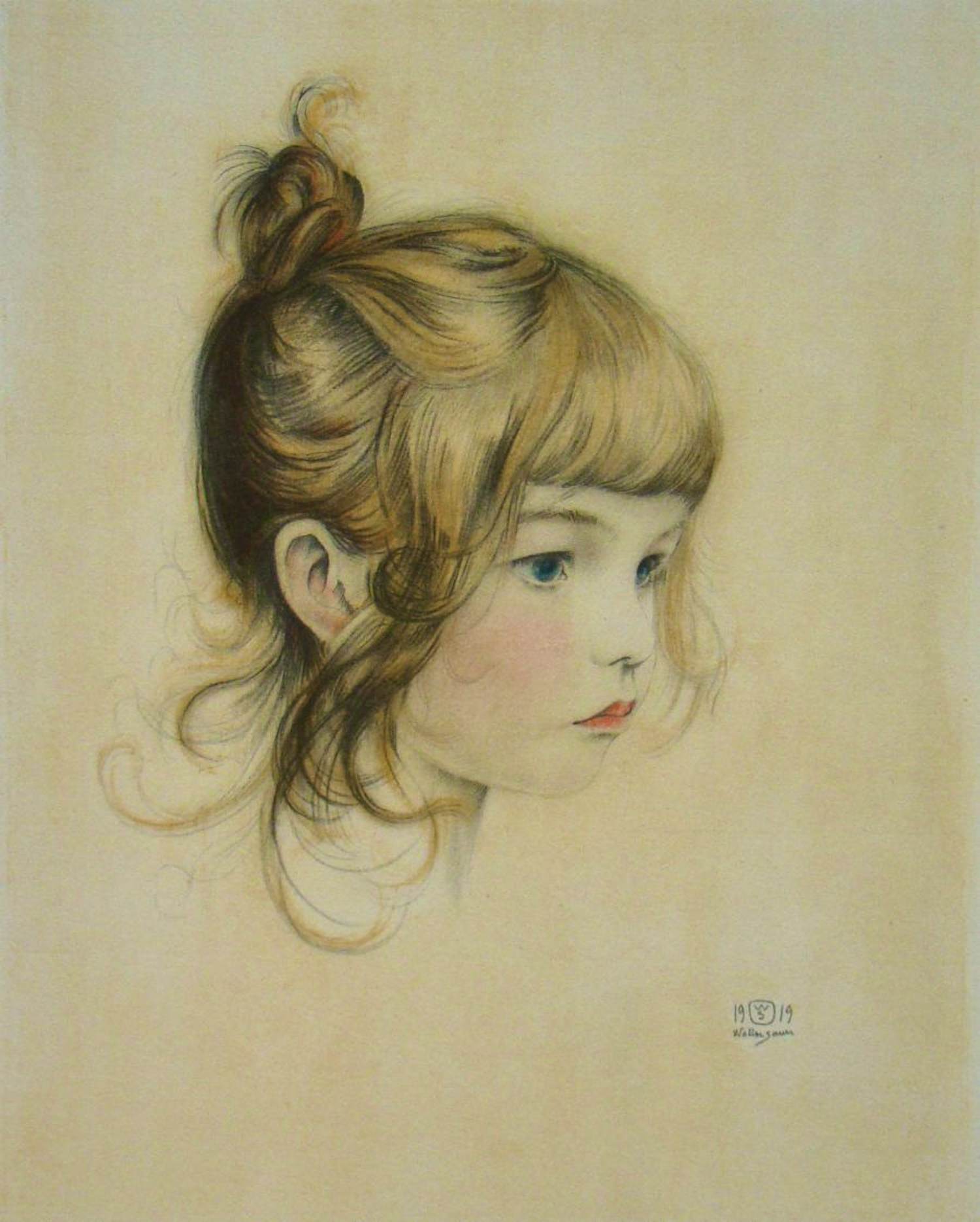 Walter Sauer - Portret van Nicole - 1930 - Heliogravure, gesigneerd en gedateerd kopen? Bied vanaf 100!