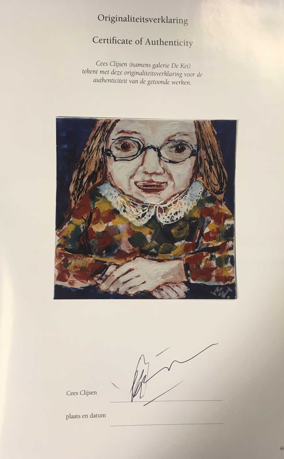 Martin van Wordragen - Olieverf op doek, Treesje op school - Ingelijst kopen? Bied vanaf 250!