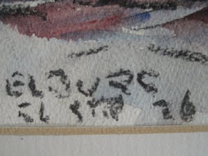 Niet of onleesbaar gesigneerd - Gesigneerd impressionistisch Aquarel "Elburg - interieur oude Apotheek" kopen? Bied vanaf 1!