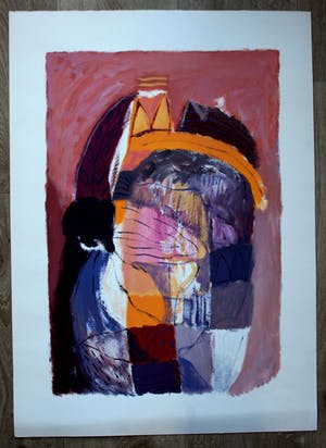 Ahmad Baldin - Acryl op papier: gedroomde stad kopen? Bied vanaf 125!