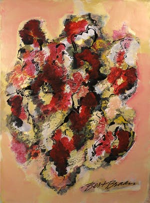 Bert Braam - Acryl op doek, Zonder titel kopen? Bied vanaf 70!