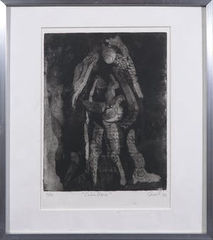 Niet of onleesbaar gesigneerd - Ets, 'Caballero' - Geabstraheerde figuur kopen? Bied vanaf 1!
