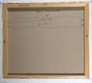 Erik Pape - Olieverf op doek, Place Stalingrad kopen? Bied vanaf 150!