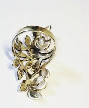 Nieuwe  Vintage handgemaakte Zwitserse marcasiet setting zilveren gotische ring kopen? Bied vanaf 75!