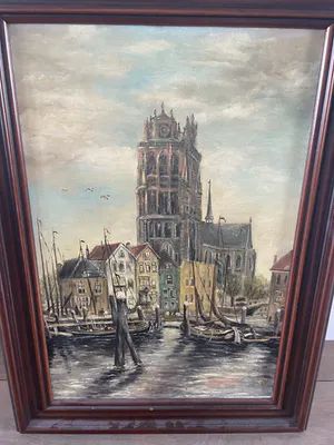 Niet of onleesbaar gesigneerd - Stadsgezicht kopen? Bied vanaf 1!