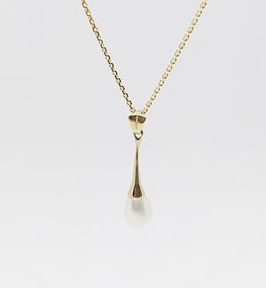 14k gouden collier met een zoetwater parel kopen? Bied vanaf 160!