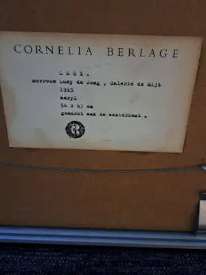 Cornelia Berlage - Corneli Origineel acrylportret 'Lucy' (1993) – Gecertificeerd kopen? Bied vanaf 105!