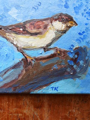 Tanja Koelemij - Blue sparrow (small) kopen? Bied vanaf 45!