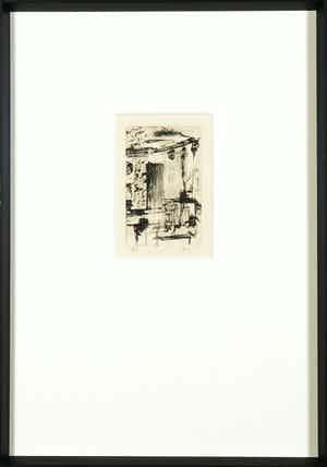 Jo Foulon - Droge naald ets, Zonder titel - Ingelijst verkocht voor € 35!