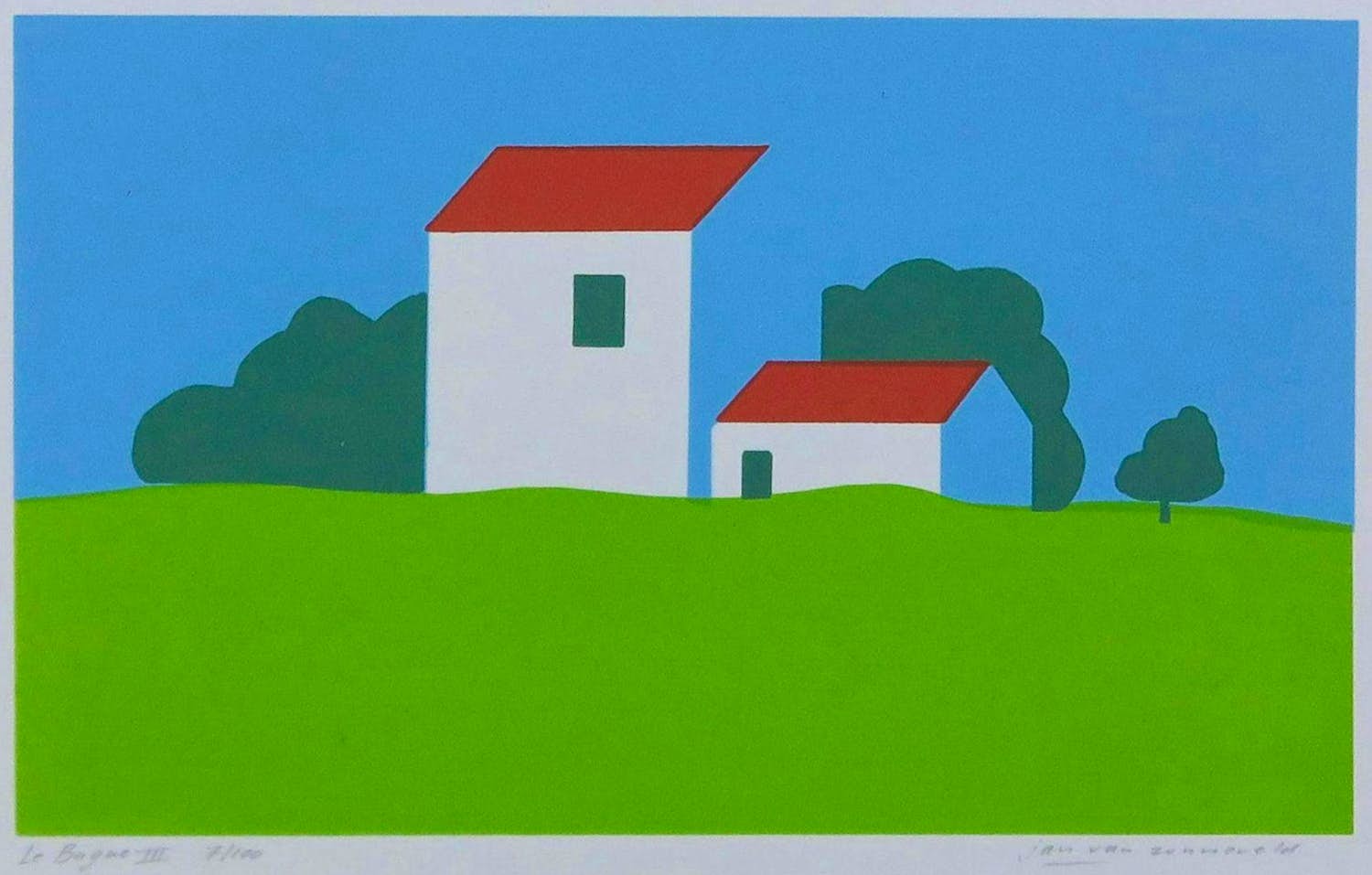 Jan van Zonneveld - Zeefdruk op papier, Le Bugue III kopen? Bied vanaf 35!