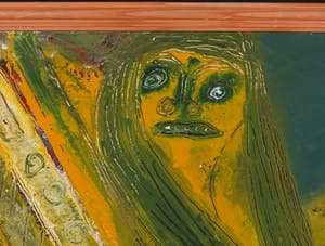 Niet of onleesbaar gesigneerd - Acryl op paneel, Compositie anarchie - Ingelijst kopen? Bied vanaf 1!