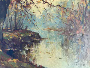Jan van der Heijden - Origineel Herfstlandschap kopen? Bied vanaf 300!