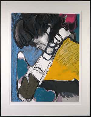 Henk van Vessem - Zeefdruk, Zonder titel - Ingelijst (Groot) verkocht voor € 35!