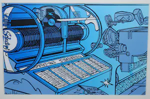 Henk Kuijpers - (De striptekenaar van Franka) - Zeefdruk - Jukebox kopen? Bied vanaf 10!