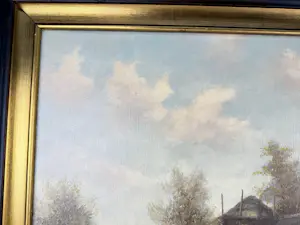 Hermanus Cornelis Hokken - Een traditioneel Nederlands plattelandsgezicht kopen? Bied vanaf 50!