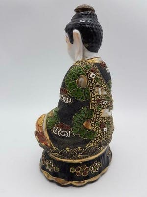 Niet of onleesbaar gesigneerd - Vintage Satsuma beeld van een Boeddha 20,2 cm kopen? Bied vanaf 1!