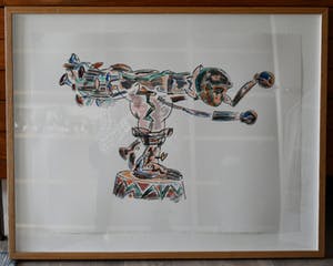 Arie van Geest - # ZONDER TITEL # gesigneerd, 1989, mint in lijst kopen? Bied vanaf 425!