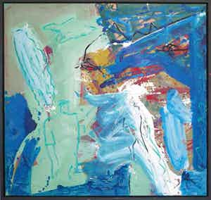 Dominique Chan - Blauwe compositie verkocht voor € 450!
