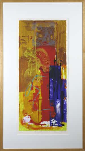 Piotr Konkel - Zeefdruk, The gatekeeper- Ingelijst verkocht voor € 35!