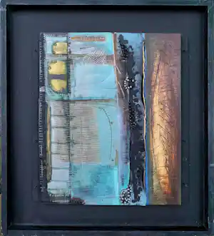 AcheterFrits van Eeden - Abstract wandobject van metaal en spijkers - ingelijst - 26306? Enchérissez de 325!